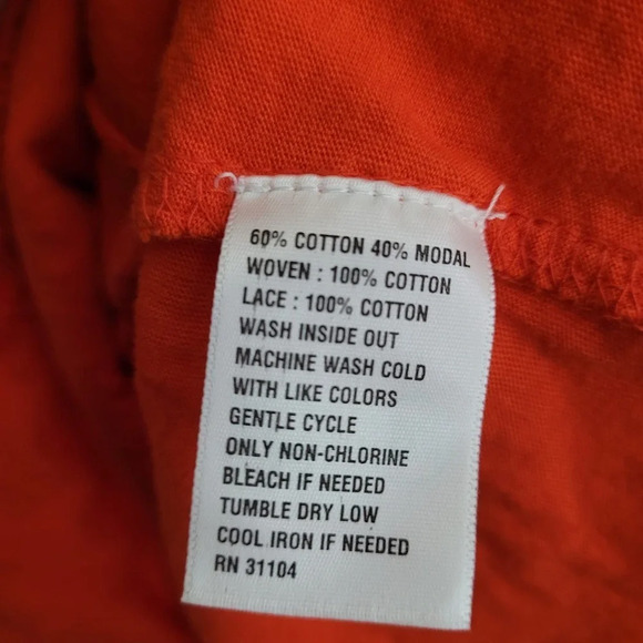 Crown & Ivy Blouse Top Women's Size 2X Orange Cotton Sleeveless Round Neck NEW - Picture 6 of 9